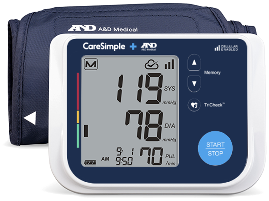 CareSimple cellular blood pressure monitor