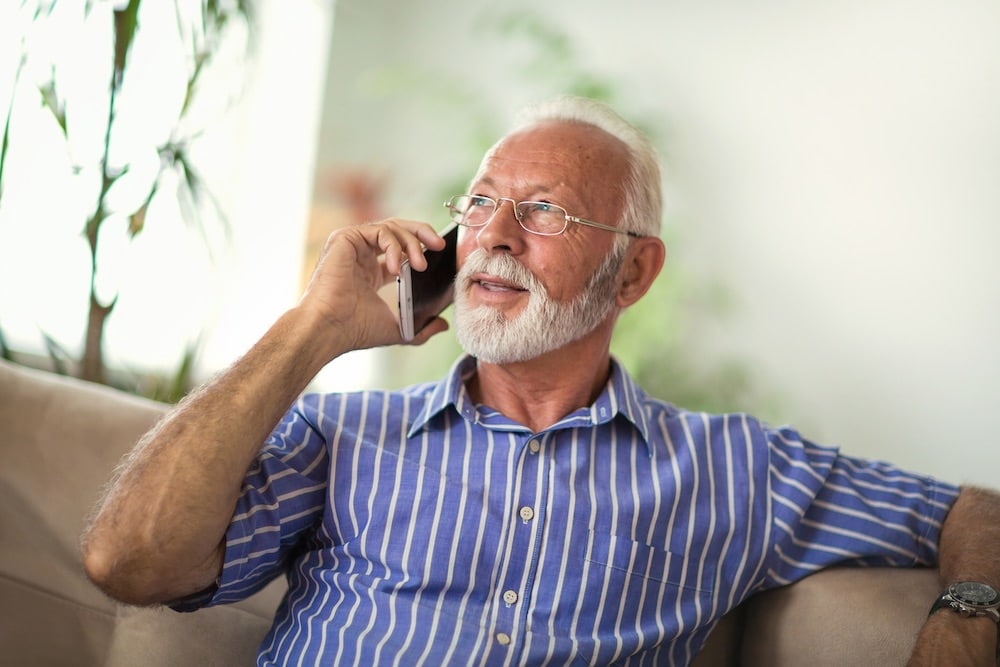 senior on the phone senior on the phone