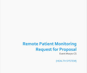 RPM Vendor SAMPLE RFP for Remote Patient Monitoring Solutions