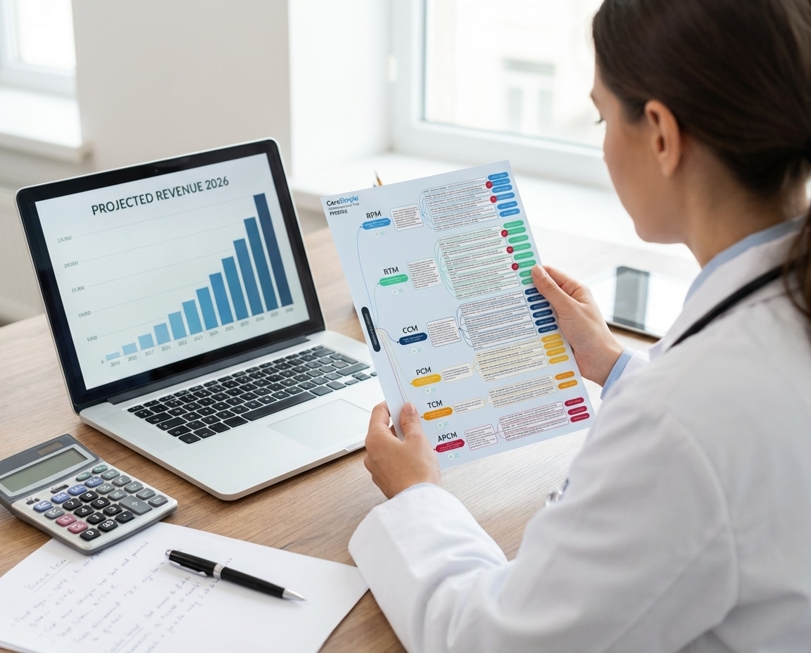 Physician Reading CareSimple 2026 Reimbursement Tree